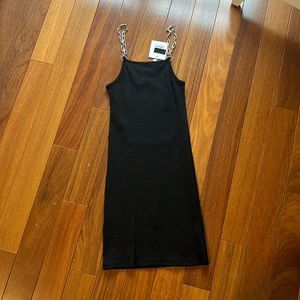 Adika black body icon dress with chain